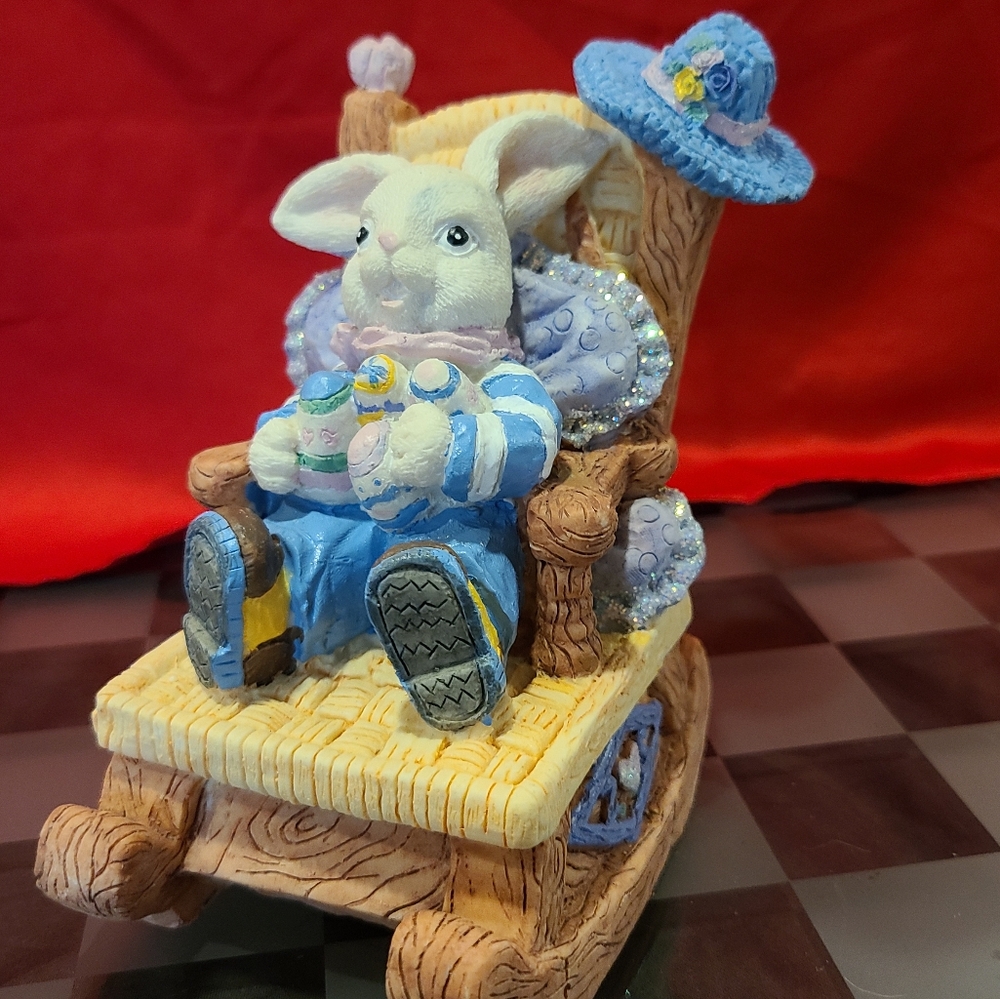 Bunny Rabbit Rocking Chair Decor for sale - Picture 8 of 15